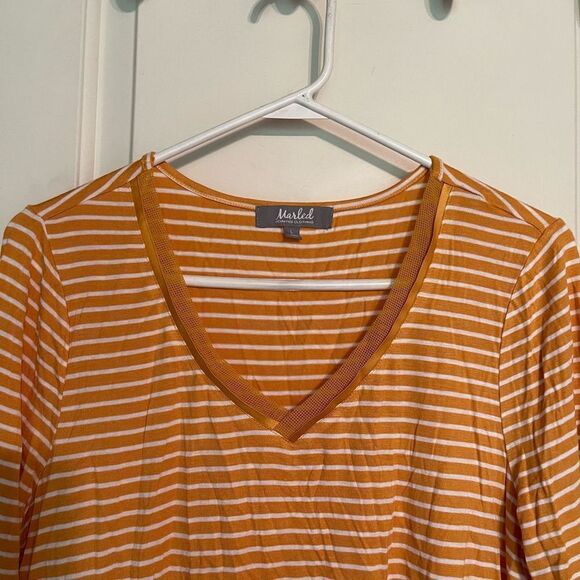 Marbled Womens top L
 stripe - Picture 2 of 9